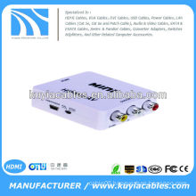 MINI HDMI to 3RCA CVBS Composite Video AV Converter Adapter Supporting PAL/NTSC for TV PS3 VHS VCR DVD